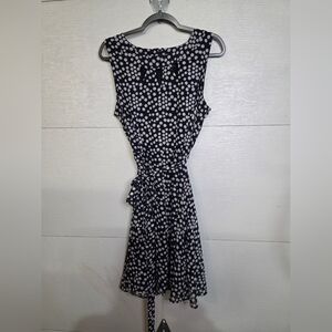 Voir Voir Blue and White Polka Dot Mini Dress